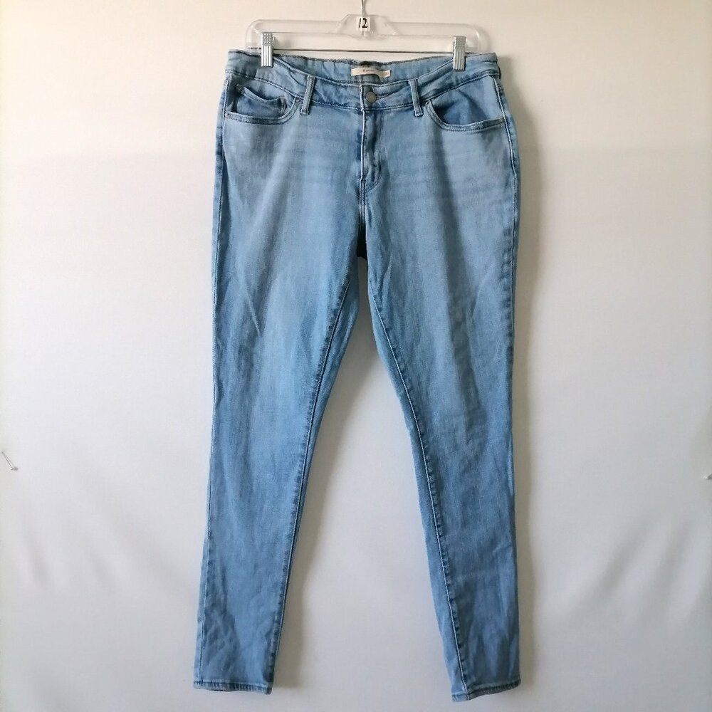 Levi Strauss & Co. Womens Light Blue Mid Rise 711 Skinny Denim Jeans Size 32x30
